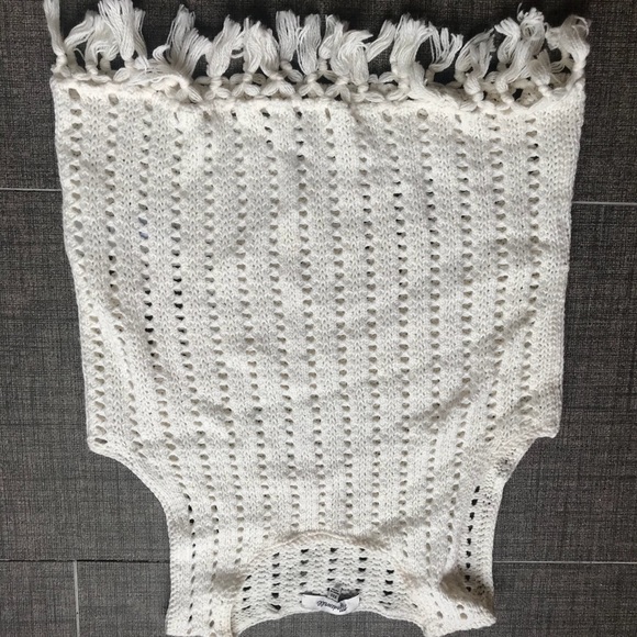 New madewell crochet tank sweater tassel blouse - Picture 4 of 6